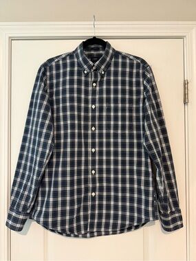 J. Crew Men’s Slim Fit Plaid Long Sleeve Button Down Shirt Medium 100% Cotton